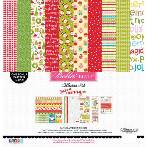 &#034;Bella Blvd Collection Kit 12&#034;&#034;X12&#034;&#034;-Make It Merry&#034;