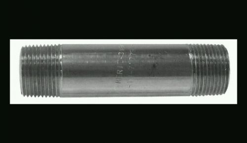 1 -1/2&#034;  Black Pipe 8&#034; long Nipple