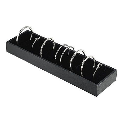 Black Bangle Trays With 21 Slot Inserts For Jewelry Display