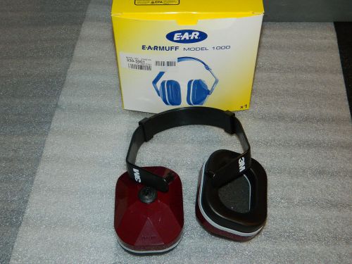 NEW 3M 330-3001 EARMUFF EAR MUFF 20/22dB MULTI-POSITION BLACK/MAROON MODEL 1000