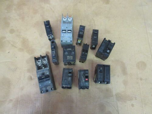 (LOT OF 12) VARIOUS CIRCUIT BREAKERS (TR)