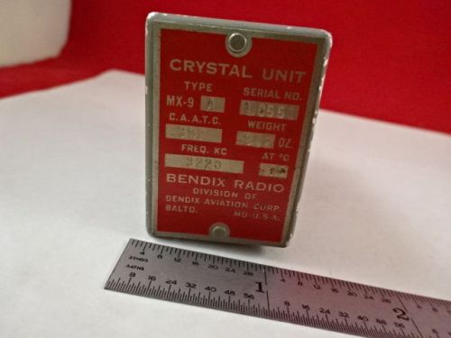 VINTAGE QUARTZ CRYSTAL FREQUENCY CONTROL BENDIX RADIO MX-9 AS IS B#F1-E-07