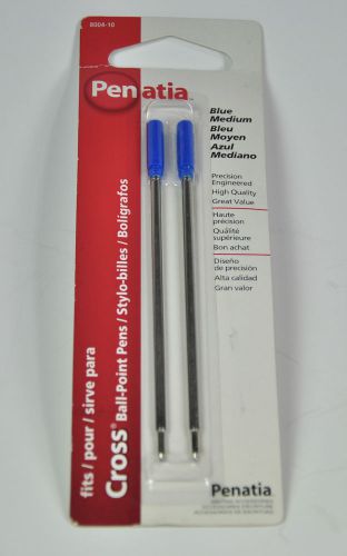 PENATIA CROSS BALL-POINT PEN REFILL REPLACEMENT BLUE MEDIUM 8004-10 INK