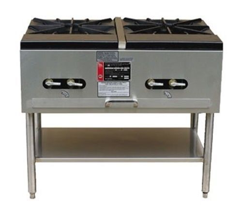 Town SR-24-G-2X-SS Double Stock Pot Stove 38&#034; x 24-1/2&#034; x 18H