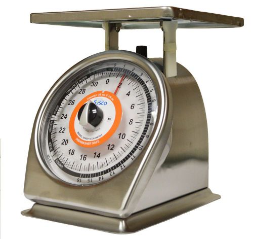 Sysco commercial mechanical scale stainless 9&#034;, 32oz x 1/8 oz #8068914 for sale
