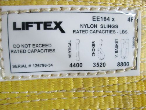 Lot of 4 Liftex Eye-Eye Sling 4 ft  Nylon Sling EE164X