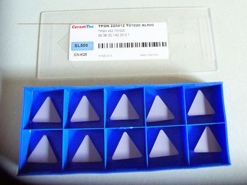 New 10 Pcs - TPG 433  Grade SL500 Ceramic Inserts  Ceramtec