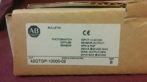 ALLEN BRADLEY 42GTGP-10000-02 PHOTOSWITCH PHOTOELECTRIC SENSOR