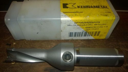 Kennametal DFT0625R2SSF075 Drill Fix Indexable Drill .625 5/8 2.5xD Coolant Thru