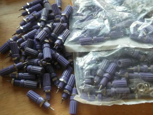 111-0112-001 JOHNSON QTY 24  BINDING POST PURPLE 15A #4-40 STUD