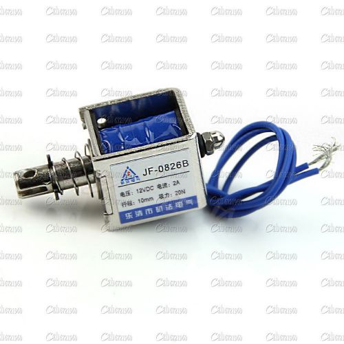 DC12V 2A Push Pull Type Open Frame Solenoid Electromagnet Reset 10mm 20N