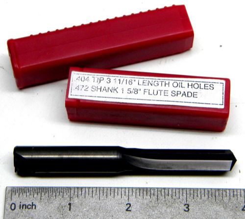 .404 TIP X 3 11/16&#034; LENGTH SOLID CARBIDE DRILL COOLANT HOLES REGRIND SPADE G