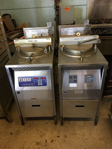 Lot of 2 broaster 1800 electric  pressure  fryer cooker chicken w filter systems for sale