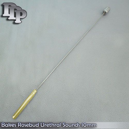 One Pc Bakes Rosebud Urethral Sounds 10MM Gold Plated