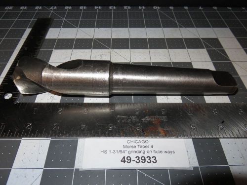 Chicago Latrobe 1-31/64&#034; Drill  Bit 4MT, 4 Morse Taper 8-3/4&#034; OAL ((3933))