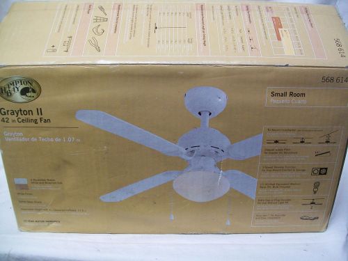 Hampton Bay GraytonII 568614 Quiet 3 Speed Reversible Operation 42&#034; Ceiling Fan