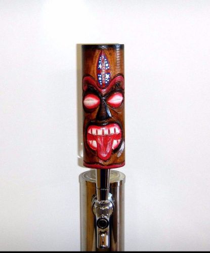 Custom Carved Tongue Tiki Sports Bar Beer Tap God Totem Keg Topper Luau Brew