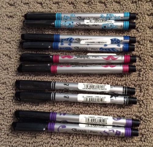 Sharpie Fine Point Stick Pen Special Edition Fashion Wrap Designs x10 Colors NEW