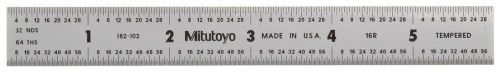 Mitutoyo 182-102, Steel Rule, 6&#034; (16R)