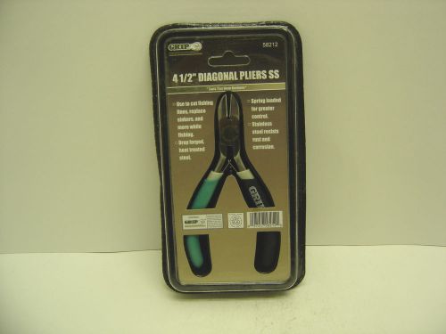 GRIP 58212 4/1/2&#034; DIAGONAL PLIERS SS PRING LOADED NEW IN PKG.