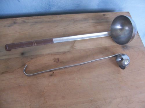 Lot of 2 Vintage Vollrath 58055, 6 oz &amp; 58510, 1 oz Ladles Sold Stainless Steel