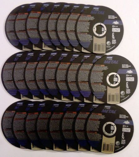 25 PC LOT NORTON 4-1/2&#034; x .035&#034; x 7/8&#034; METAL CUT-OFF CUTTING WHEELS DISCS 43846