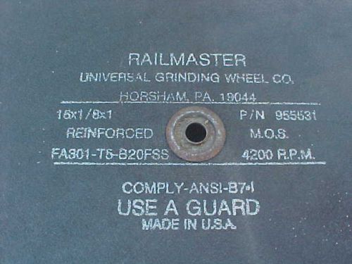 RAILMASTER UNIVERSAL GRIANDING WHEEL CO. 16X1/8X1