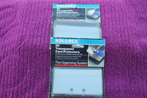 Rolodez 80 Clear Transparent Card Protectors TPB24 2 1/4&#039; &#039;x4&#034;  Part #T-637  NOS