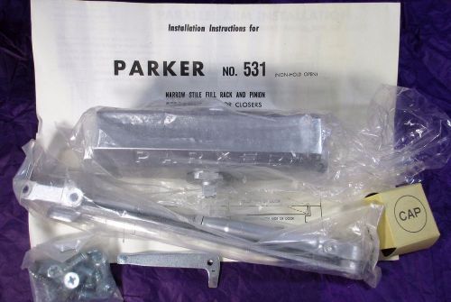 PARKER DOOR CLOSER UNIVERSAL 531 ALUMINUM NON HANDED NARROW STILE