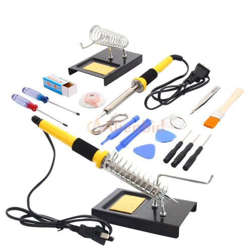 18in1 Household Rework Solder Soldering Iron Tools Set Kit with Sucker 110V 60W