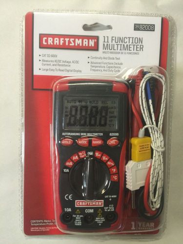 Brand new craftsman 11 function digital multi meter-ac voltage detector 34-82008 for sale