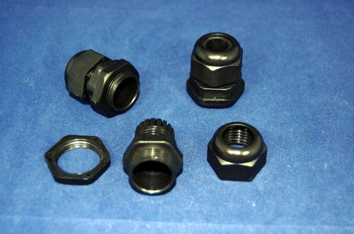 50pcs pg21 waterproof  cable connector gland dia.13-18mm black nylon 66 94v-2 for sale