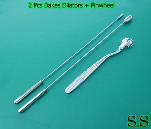 Two Pcs Bakes Rosebud Urethral Sounds 5MM &amp; 13MM PINWHEEL