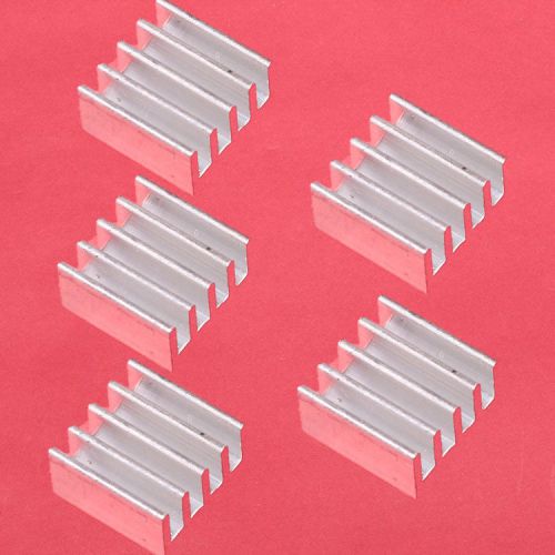 5PCS 3M8810 IC Heat sink Aluminum 13*13*7MM Cooling Fin ADHESIVE 13X13X7MM