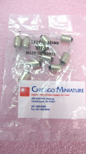 CHICAGO MINIATURE LIGHTING  120MR-10PK  LAMP, INCANDESCENT, BAYONET, 120V