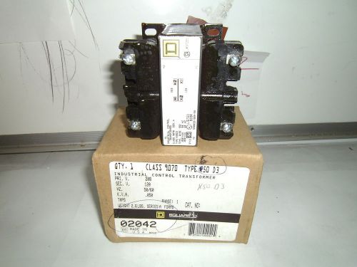 SQUARE D  H1 TRANSFORMER  CLASS 9070  TYPE K50D3  SERIES A