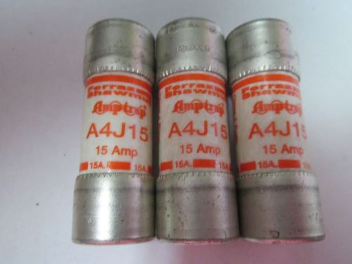 LOT OF 3 FERRAZ SHAWMUT AMPTRAP A4J15 FUSE NEW NO BOX