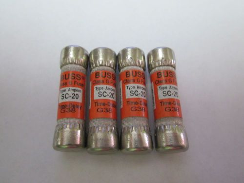 LOT OF 4 COOPER BUSSMANN SC-20 SC 20 FUSE NEW NO BOX SC20