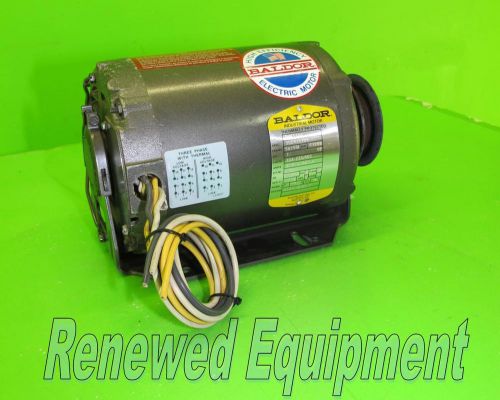 Baldor 1HP 56-Frame 3-Phase Electric Motor with Adjustable V-Belt Pulley *As-Is*