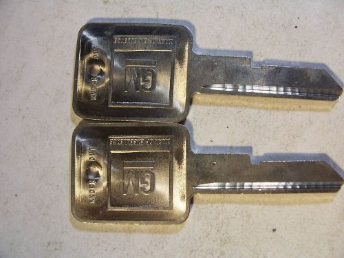 2   OEM   J  GM    1967 - 1986 KEY BLANK  WITH KNOCKOUT IN PLASE  UNCUT