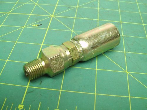 Eaton weatherhead 06u-j04 coll-o-crimp 3/8 hose id 1/4 pipe size fitting #59979 for sale