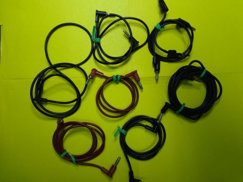 LOT OF 7 USED CAROL BANANA PLUG PATCH CORDS