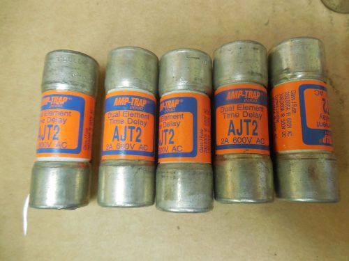 Gould Shawmut Fuse AJT2 2A 2 A Amp Lot of 5 New