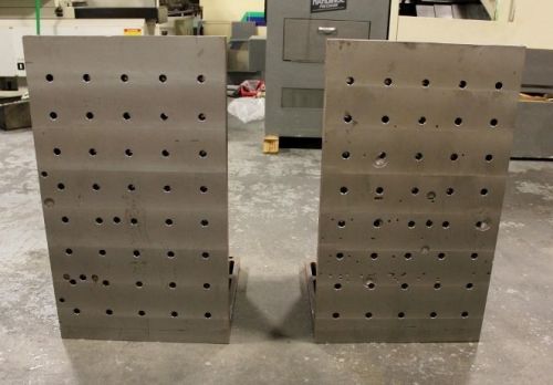 18-1/4&#034; wide x 31.5&#034; high x 18&#034; deep pair of steel fabricated angle plates for sale