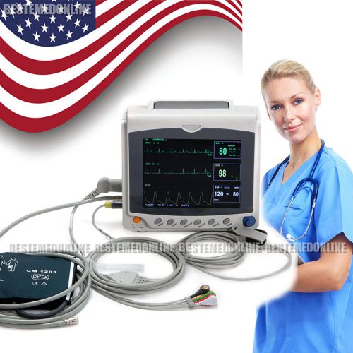 8.4-inch 4 parameter patient monitor SPO2 ECG EKG Vital Signs NIBP FDA new