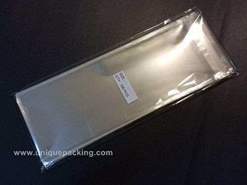 UNIQUEPACKING INC 100 Pcs 4x10 Clear Resealable Cello / Cellophane Bags