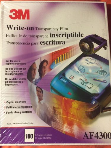 New/Sealed 3M 100 WRITE-ON TRANSPARENCY FILM AF4300