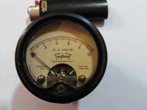 vintager Triplet  DC Volts0-10  125OHM Per Volt Gauge Model 223