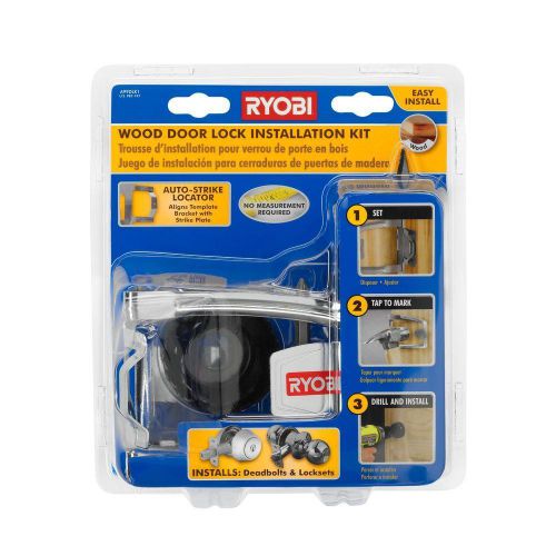 Ryobi wood door lock installation kit, all-metal construction, a99dlk1, new for sale