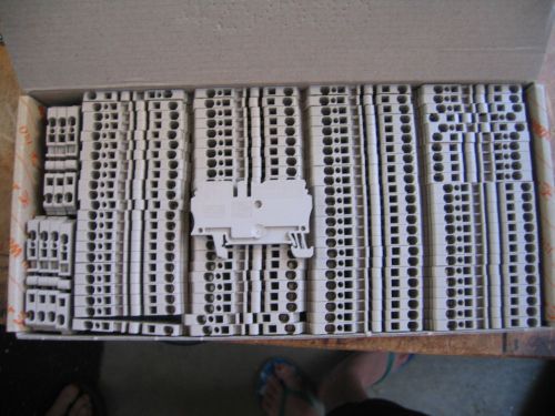 Weidmuller 160851 Feed Thru Din Rail Terminal Blocks, Box of 100